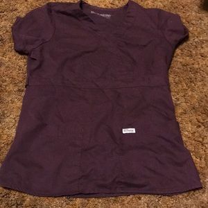 Greys anatomy mock wrap scrub top